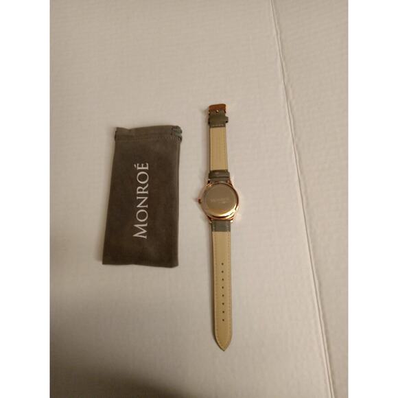 MONROE By Moestro Classique Collection Watch Genuine Leather Band- - Picture 2 of 5